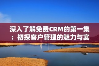 深入了解免费CRM的第一集：初探客户管理的魅力与实用性