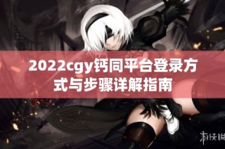 2022cgy钙同平台登录方式与步骤详解指南