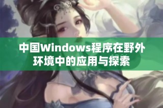 中国Windows程序在野外环境中的应用与探索