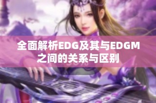 全面解析EDG及其与EDGM之间的关系与区别