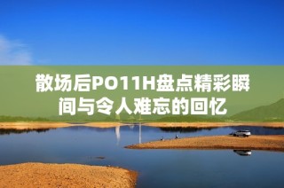 散场后PO11H盘点精彩瞬间与令人难忘的回忆