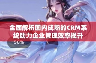 全面解析国内成熟的CRM系统助力企业管理效率提升