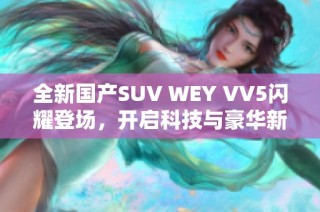 全新国产SUV WEY VV5闪耀登场，开启科技与豪华新体验