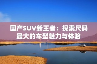 国产SUV新王者：探索尺码最大的车型魅力与体验