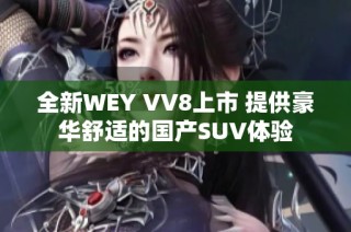 全新WEY VV8上市 提供豪华舒适的国产SUV体验