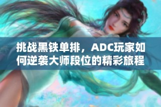 挑战黑铁单排，ADC玩家如何逆袭大师段位的精彩旅程