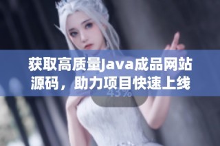 获取高质量Java成品网站源码，助力项目快速上线