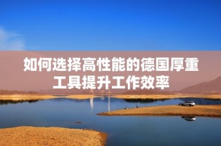 如何选择高性能的德国厚重工具提升工作效率