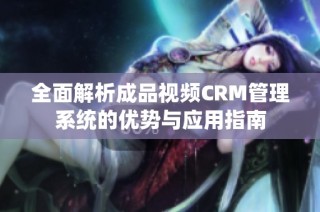 全面解析成品视频CRM管理系统的优势与应用指南