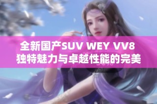 全新国产SUV WEY VV8 独特魅力与卓越性能的完美结合