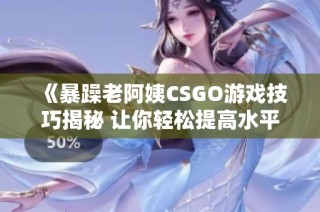 《暴躁老阿姨CSGO游戏技巧揭秘 让你轻松提高水平》