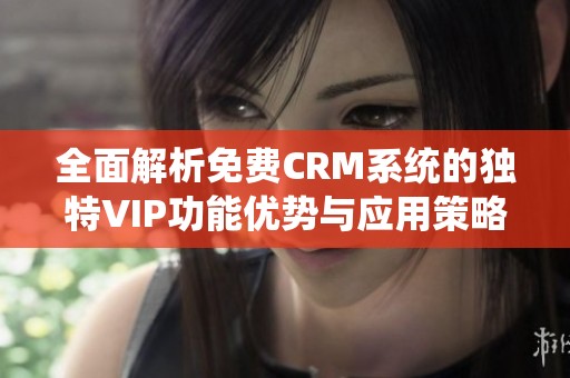 全面解析免费CRM系统的独特VIP功能优势与应用策略