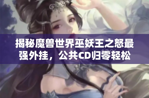 揭秘魔兽世界巫妖王之怒最强外挂，公共CD归零轻松击败25H巫妖王