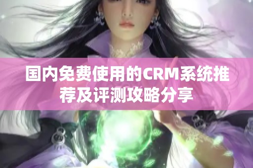 国内免费使用的CRM系统推荐及评测攻略分享