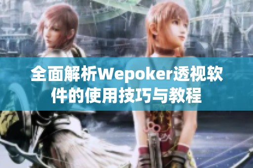 全面解析Wepoker透视软件的使用技巧与教程