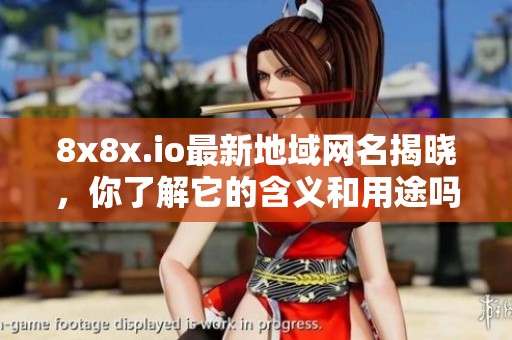 8x8x.io最新地域网名揭晓，你了解它的含义和用途吗