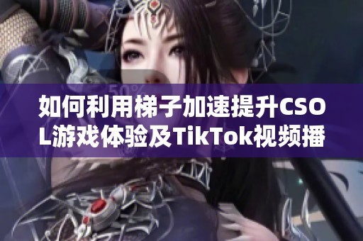 如何利用梯子加速提升CSOL游戏体验及TikTok视频播放质量