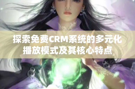 探索免费CRM系统的多元化播放模式及其核心特点