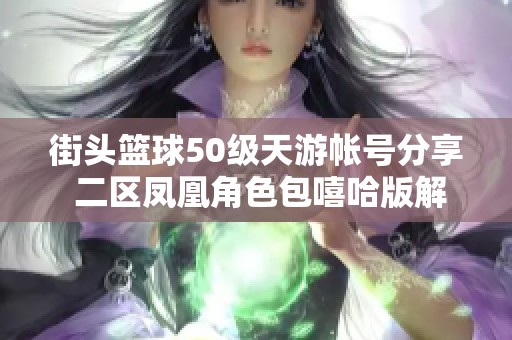 街头篮球50级天游帐号分享 二区凤凰角色包嘻哈版解析