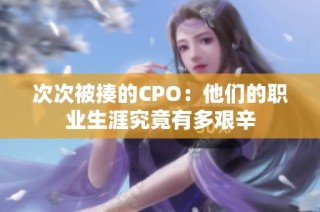 次次被揍的CPO：他们的职业生涯究竟有多艰辛