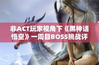 非ACT玩家视角下《黑神话悟空》一周目BOSS挑战评测与体验分析