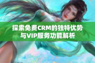 探索免费CRM的独特优势与VIP服务功能解析