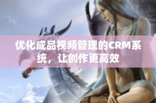 优化成品视频管理的CRM系统，让创作更高效