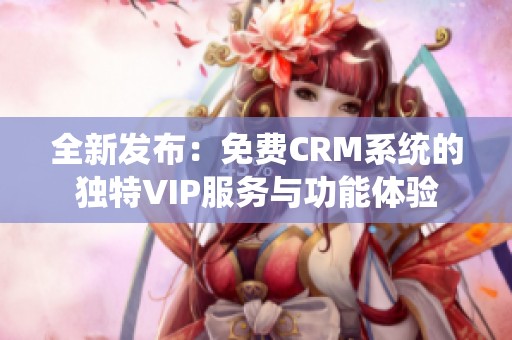 全新发布：免费CRM系统的独特VIP服务与功能体验