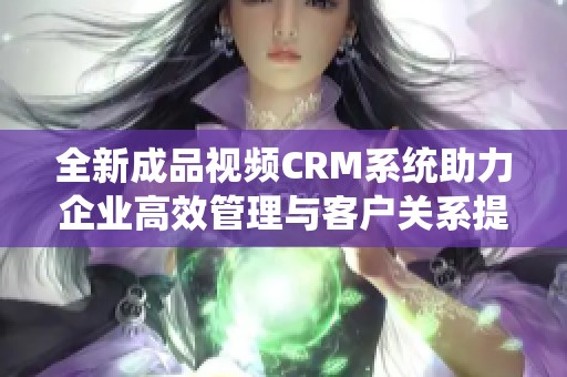 全新成品视频CRM系统助力企业高效管理与客户关系提升