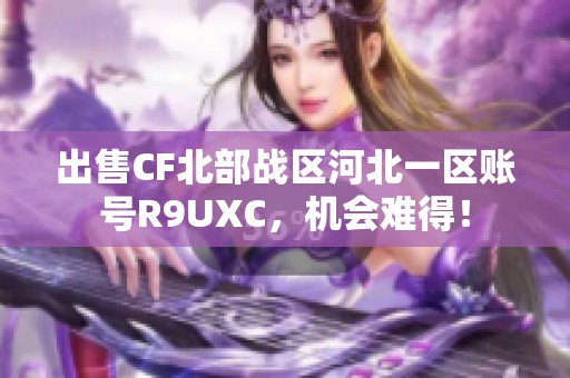 出售CF北部战区河北一区账号R9UXC，机会难得！